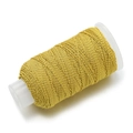 Leuchtend gelbe 1,2 mm geflochtene Baumwollschnur mit reflektierendem Silberfaden auf Spule - 10m/Packung (ca. 9g) / Gelb mit Goldfaden(J01)
