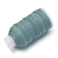 1,2 mm hellblaues Baumwollgarn auf Spule mit eingewebten goldenen Metallfäden - 10m/Packung (ca. 9g) / Hellblau mit Goldfaden(J16)