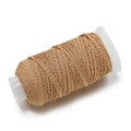 1,2 mm rosa Baumwollschnur mit Goldfaden auf Spule für DIY Schmuckherstellung - 10m/Packung (ca. 9g) / Nude-Rosa mit Goldfaden(J17)