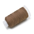 Braungoldene 1,2mm geflochtene Baumwollschnur für DIY-Schmuck auf transparenter Spule - 10m/Packung (ca. 9g) / Braungold Glitzer(J09)