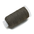 1,2 mm schwarz goldene gedrehte Baumwollschnur auf Spule für Schmuck und Bastelarbeiten - 10m/Packung (ca. 9g) / Schwarz und Gold Gemischt(J10)