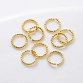 High quality gold plated textured open jump rings for DIY jewelry making handicraft - 1*10mm (20 Pieces/Pack) / 18K Gold Plated Color Retention Open Ring