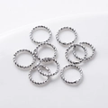 Textured silver jewelry rings for DIY handmade accessories in high-quality finish - 1x6mm (20 Pieces/Pack) / White Gold Plated Color Retention Closed Jump Ring