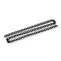 Close-up of black acrylic chain links for DIY glasses and mask strap accessories - Length 50cm (6*8.4mm) 1 Piece / Black