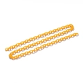 Detail of bright yellow acrylic oval link chain for DIY accessories and mask straps - Length 50cm (6*8.4mm) 1 Piece / Orange