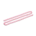Detailed view of pink acrylic chain links for DIY eyewear and mask lanyard accessories - Length 50cm (6*8.4mm) 1 Piece / Pink