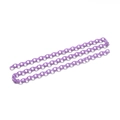 Detail of purple acrylic chain links for DIY necklaces or eyewear straps - Length 50cm (6*8.4mm) 1 Piece / Purple