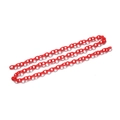 Detail of bright red acrylic chain links for DIY glasses or mask lanyard accessories - Length 50cm (6*8.4mm) 1 Piece / Red