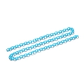 Close-up of sky blue acrylic link chain for DIY glasses and mask accessories - Length 50cm (6*8.4mm) 1 Piece / Sky Blue