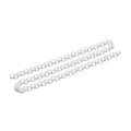 Close-up of white acrylic chain links for DIY eyewear and mask lanyard accessories - Length 50cm (6*8.4mm) 1 Piece / White