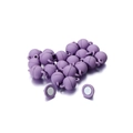 Close-up of purple matte round magnetic clasps for DIY jewelry making and necklaces - 5 Sets/Pack (7g) / Purple