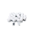Detail macro of white matte spherical magnetic clasps for DIY jewelry necklaces - 5 Sets/Pack (7g) / White