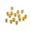 Gros plan de perles d'espacement rondes en or 14K pour la création de bijoux artisanaux - 2mm (100 Pièces/Paquet) / Or
