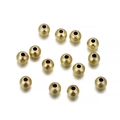 Vue macro de perles mates en or 14K pour la fabrication de bijoux DIY avec trous centraux - 2mm (100 Pièces/Paquet) / Or Antique