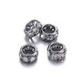 Silver plated 10mm spacer beads with clear rhinestones for DIY bracelet jewelry making - 20 Pieces/Pack (10mm) / Gun Black