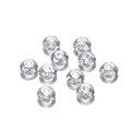 Multi-faceted 14mm iridescent acrylic abacus beads with AB coating for DIY jewelry making - 14mm / Hole 4.8mm / AB Transparent