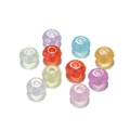 Perles acryliques colorées 14mm facettées pour bijoux DIY et chaînes de mobile - 14mm / Trou 4.8mm / Aurore Haute Transparence