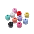 Détail macro de perles facettées en silicone de 14mm en 10 couleurs pour bijoux DIY - 14mm / Trou 4.8mm / Finition Soft-touch
