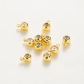 18K gold-plated spacer beads with silicone core and hanging loop for DIY jewelry making - 3mm (Aperture 1mm) 10 Pieces/Pack / 18K Color-preserving Genuine Gold