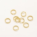 Anneaux de jonction ouverts torsadés plaqués or 18 carats pour bijoux DIY et bracelets - Or Véritable 18K à Conservation de Couleur