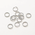 Anneaux de jonction argentés à texture torsadée pour bijoux DIY et bracelets - Or Blanc