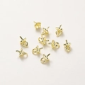 Polished 14K gold plated pumpkin peg bail pins for pearl jewelry making DIY - 0.4*0.65cm / Hole 1.5mm / 14K Gold