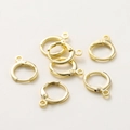 Dormeuses polies en or 14k pour accessoires de fabrication de bijoux DIY créatifs - 12mm (10 Pièces/Paquet) / Or 14K