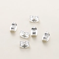 Polished silver butterfly earring backs made of copper with 18K gold plating - 50 Pieces/Pack (3.5x5mm) / Silver Tone Gold Plated