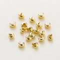 Polierte vergoldete C-förmige Crimp-Abdeckungen für professionelles DIY-Schmuckdesign - 3*4mm (50 Stück/Packung) / 14K Gold