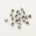 Polierte silberne C-förmige Kaschiperlen für die professionelle DIY-Schmuckherstellung - 3*4mm (50 Stück/Packung) / Weißgold