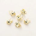 14K gold plated fold-over crimp covers and necklace end clasps for DIY jewelry making - 1.5x2.5x4mm (Hole 0.7mm) [50 Pieces] / 14K Gold