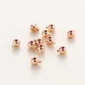 Meerdere 14k vergulde koperen schuifkralen voor DIY sieraden maken op een getextureerde basis - 3x3.5mm/1mm Opening (20 Stuks/Verpakking) / Roségoud