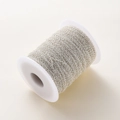 Carrete de cadena plateada para creación de joyas DIY en un rollo de plástico - (1.0mm) 1m/3.5g / Tono Plateado Baño Oro