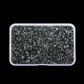 Detailed top view of irregular shiny black glass stone fragments for DIY crafts - Dark Gray