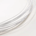Polished silver textured twist metal chain for jewelry making on neutral background - 0.5mm Faceted Wire (2m) / White Gold
