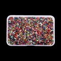 Close-up of colorful irregular glass stones set for nail art and DIY resin crafts - Mixed Colors