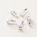 Five pieces of silver plated 14K gold pendant clasps for DIY jewelry necklace accessories - 3x7.5mm (50 Pieces/Pack) / Silver Tone Gold Plated