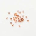 Perles à écraser cylindriques plaquées or rose 14K et entretoises pour bijoux DIY - Tube de Positionnement 1.5mm (Lot de 100) (GA0067) / Plaqué Or Rose