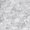 Macro-opname van witte en transparante acrylkralen voor DIY sieraden maken hobby - 20g/Verpakking (2-45mm Willekeurig) / Transparant Witte Serie