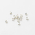 Polished silver spacing beads for DIY jewelry making displayed on a clean white background - 1.5mm (100 Pieces/Pack) / Silver Tone Gold Plated