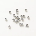 Perles d'espacement 2,5mm en métal argenté avec coupe multifacette pour bijoux - Style facetté transversal / 2.5mm (Trou de 1mm) [20 Pcs/Paquet] / Or blanc
