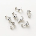 Bulk silver 18K gold plated bail clasps for DIY jewelry necklace and bracelet making - 3.6x9mm (50 Pieces/Pack) / White Gold