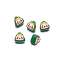 DIY charm 5-pack featuring cute green Zongzi dumpling design with yellow bows - 5 Pieces / Green Type C