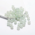 Faceted iridescent light green acrylic beads for DIY handmade jewelry and necklaces - Pearlescent Polyhedron / 10mm (30 Pieces/Pack) / Green