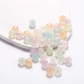 Macro detail of iridescent acrylic round beads in assorted pastel colors for DIY jewelry - Iridescent Round Bead / 8mm (50pcs/Pack) / Multicolor