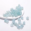 Pearlescent light blue acrylic heart beads for DIY jewelry making and necklaces - Pearlescent Heart Style / 30 Pcs/Pack / Blue