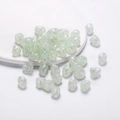 Pearlescent light green acrylic heart beads for DIY jewelry making and handmade crafts - Pearlescent Heart Style / 30 Pcs/Pack / Green