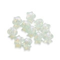 Pale green pearlescent acrylic star beads for DIY jewelry making with central hole - Pearlescent Star Style / 30 Pcs/Pack / Green