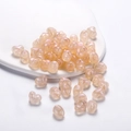 Pearlescent champagne heart acrylic beads with frosted matte finish for DIY jewelry crafts - Pearlescent Heart Style / 30 Pcs/Pack / Orange