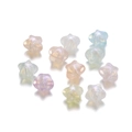 Detailed view of iridescent star-shaped acrylic beads for DIY jewelry making and crafts - Pearlescent Star Style / 30 Pcs/Pack / Multicolor